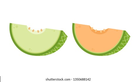 Melon vector symbol on white background. logo design with copy space.