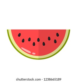 melon watermelon flat design isolated on white background