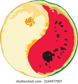 Melon und Watermelon (Yin und Yang)