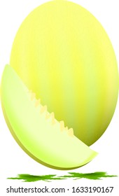 melon, whole and clove with leaf