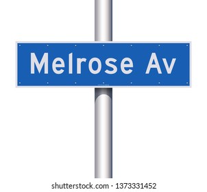 Melrose Avenue road sign