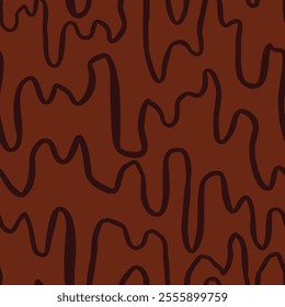 melt chocolate background. dripping chocolate illustration for banner or packaging design. flowing chocolate pattern wavy background.