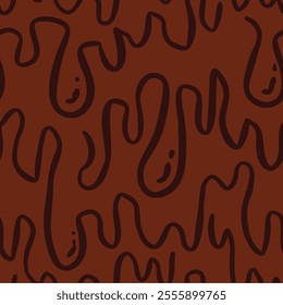 melt chocolate background. dripping chocolate illustration for banner or packaging design. flowing chocolate pattern wavy background.
