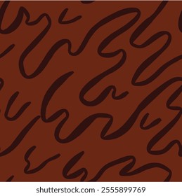 melt chocolate background. dripping chocolate illustration for banner or packaging design. flowing chocolate pattern wavy background.