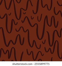 melt chocolate background. dripping chocolate illustration for banner or packaging design. flowing chocolate pattern wavy background.