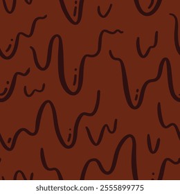 melt chocolate background. dripping chocolate illustration for banner or packaging design. flowing chocolate pattern wavy background.