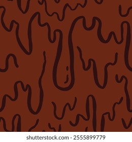 melt chocolate background. dripping chocolate illustration for banner or packaging design. flowing chocolate pattern wavy background.