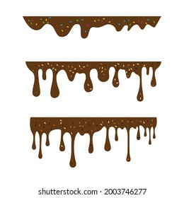 Schmelzschokolade Vektorsymbol-Design-Vorlage