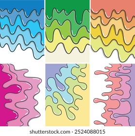 Melt Color Set 6 Type Vetor