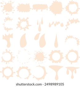 melt drips milk yogurt flowing drops