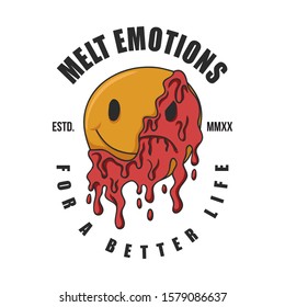 Melt emotions vector illustration for your company or brand