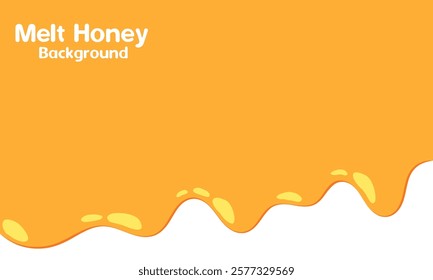 melt honey background. orange liquid illustration.