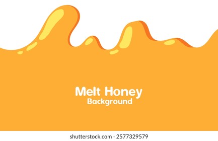 melt honey background. orange liquid illustration.