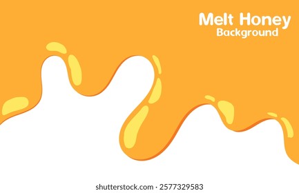 melt honey background. orange liquid illustration.