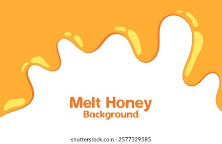 melt honey background. orange liquid illustration.