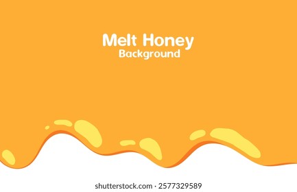 melt honey background. orange liquid illustration.