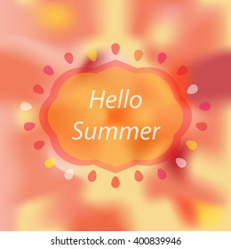 Melt Hot Summer Sun on blurred background.
