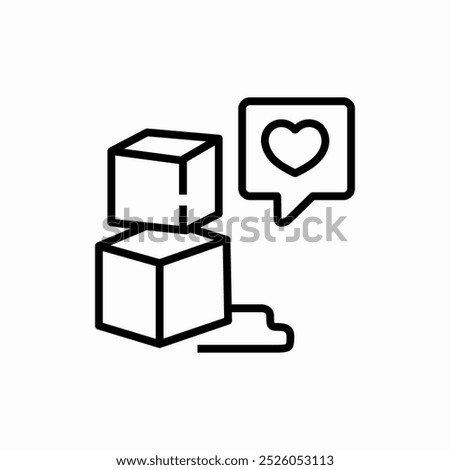 Melt ice cube like icon sign vector