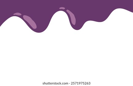 Melt Liquid Purple. Grape Ice Cream. Berry Jam. Cartoon Style Liquid Vector Illustration.