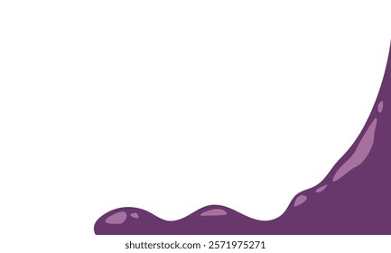 Melt Liquid Purple. Grape Ice Cream. Berry Jam. Cartoon Style Liquid Vector Illustration.