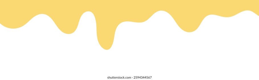 melt mustard isolated on white background. flat style melt mustard. melted mayonnaise illustration. wavy background for packaging or advertising banner. abstract wavy background.