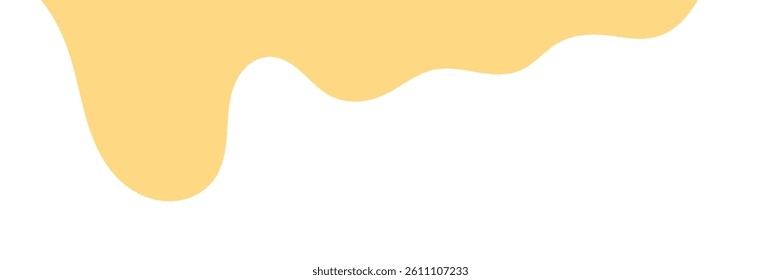 melt mustard isolated on white background. flat style melt mustard. melted mayonnaise illustration. wavy background for packaging or advertising banner. abstract wavy background.