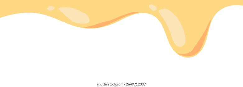 melt mustard isolated on white background. flat style melt mustard. melted mayonnaise illustration. wavy background for packaging or advertising banner. abstract wavy background.