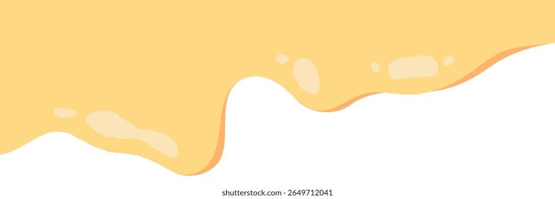 melt mustard isolated on white background. flat style melt mustard. melted mayonnaise illustration. wavy background for packaging or advertising banner. abstract wavy background.