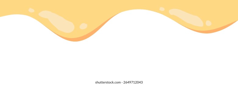 melt mustard isolated on white background. flat style melt mustard. melted mayonnaise illustration. wavy background for packaging or advertising banner. abstract wavy background.