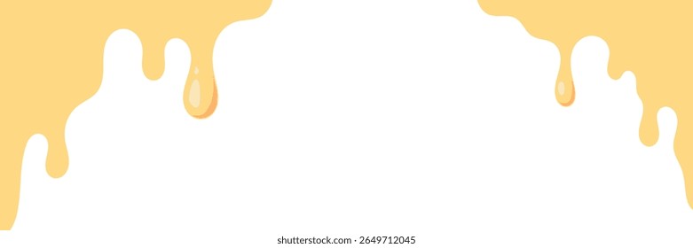 melt mustard isolated on white background. flat style melt mustard. melted mayonnaise illustration. wavy background for packaging or advertising banner. abstract wavy background.