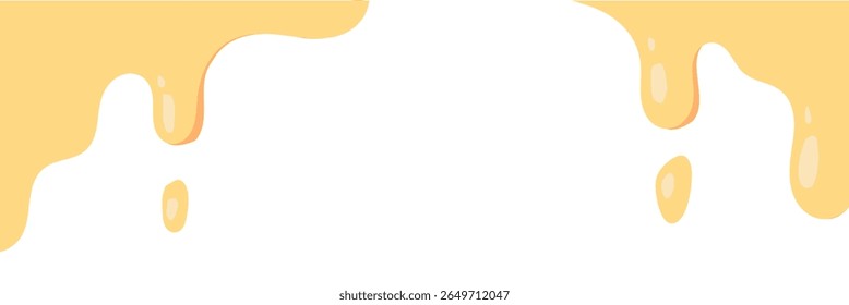 melt mustard isolated on white background. flat style melt mustard. melted mayonnaise illustration. wavy background for packaging or advertising banner. abstract wavy background.