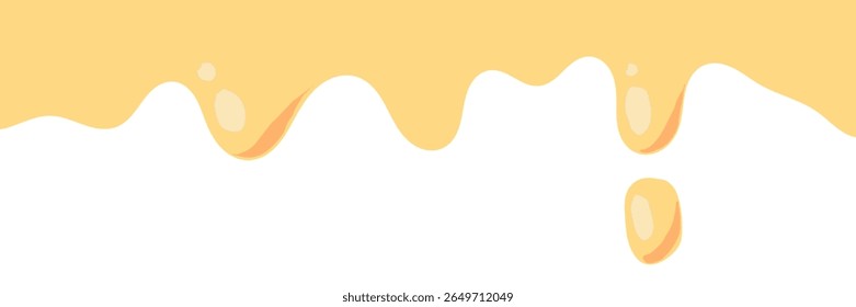 melt mustard isolated on white background. flat style melt mustard. melted mayonnaise illustration. wavy background for packaging or advertising banner. abstract wavy background.