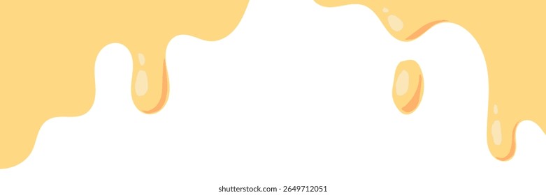 melt mustard isolated on white background. flat style melt mustard. melted mayonnaise illustration. wavy background for packaging or advertising banner. abstract wavy background.
