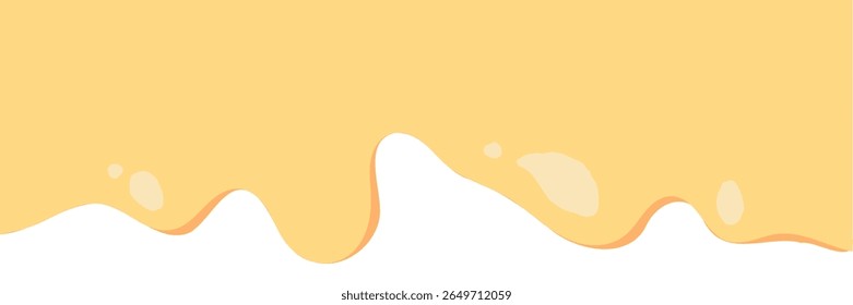 melt mustard isolated on white background. flat style melt mustard. melted mayonnaise illustration. wavy background for packaging or advertising banner. abstract wavy background.