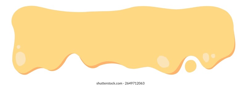 melt mustard isolated on white background. flat style melt mustard. melted mayonnaise illustration. wavy background for packaging or advertising banner. abstract wavy background.