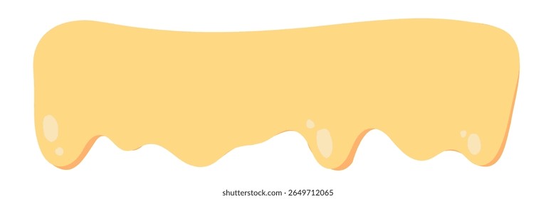 melt mustard isolated on white background. flat style melt mustard. melted mayonnaise illustration. wavy background for packaging or advertising banner. abstract wavy background.