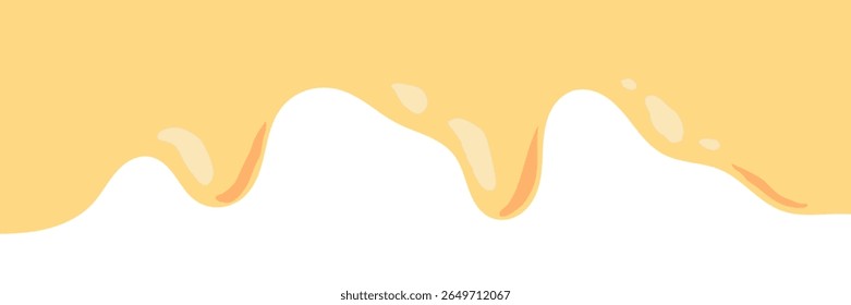 melt mustard isolated on white background. flat style melt mustard. melted mayonnaise illustration. wavy background for packaging or advertising banner. abstract wavy background.