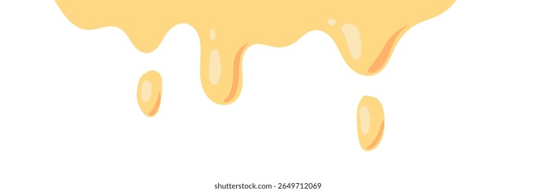 melt mustard isolated on white background. flat style melt mustard. melted mayonnaise illustration. wavy background for packaging or advertising banner. abstract wavy background.
