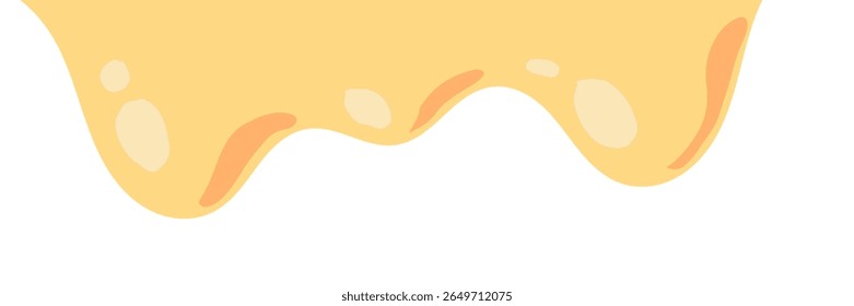 melt mustard isolated on white background. flat style melt mustard. melted mayonnaise illustration. wavy background for packaging or advertising banner. abstract wavy background.