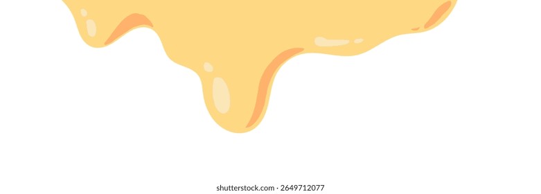 melt mustard isolated on white background. flat style melt mustard. melted mayonnaise illustration. wavy background for packaging or advertising banner. abstract wavy background.