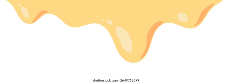 melt mustard isolated on white background. flat style melt mustard. melted mayonnaise illustration. wavy background for packaging or advertising banner. abstract wavy background.