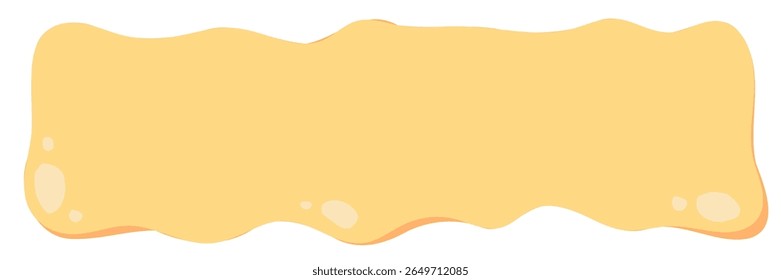 melt mustard isolated on white background. flat style melt mustard. melted mayonnaise illustration. wavy background for packaging or advertising banner. abstract wavy background.