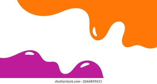 Derretir el fondo ondulado naranja y púrpura
