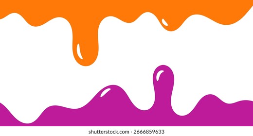 fundo laranja derretido e ondulado roxo