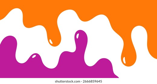 melt orange and purple wavy background