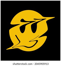Melt Smile V21 Streetwear and Edgy Logos, in Yellow for Commercial Use