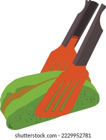 melted bread filled with chocolate sauce vector 