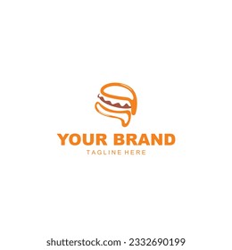logo de la hamburguesa fundida con contorno