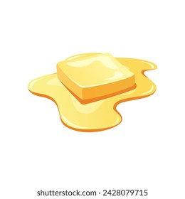 Melted butter vector isolated on white background.