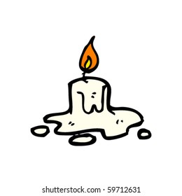 melted candle cartoon